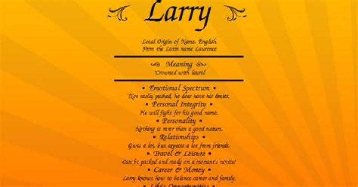 Larry Meaning of Name