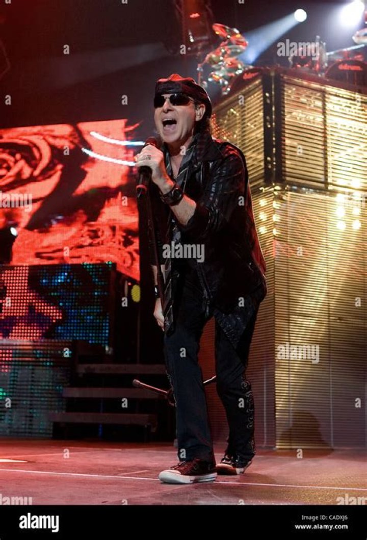 Lead vocalist Klaus Meine of German heavy metal band Scorpions