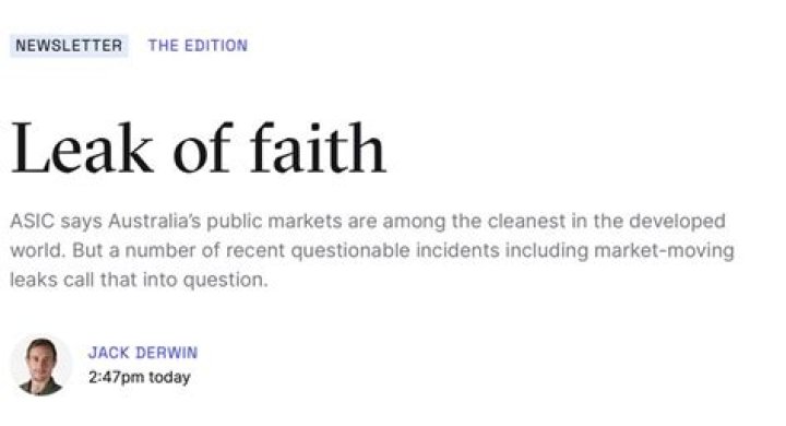 Leak of Faith