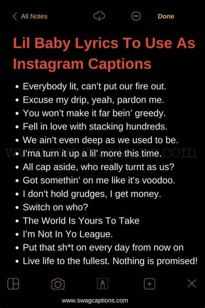Lil baby Instagram captions Top captions to read