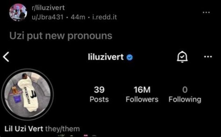 Lil Uzi Vert Changes Pronouns to They/Them