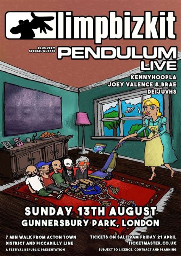 Limp Bizkit tickets Last day to get Gunnersbury Park tickets for this