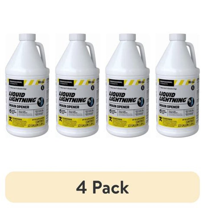 Liquid Lightning Virgin Sulfuric Acid Drain Opener, 64oz