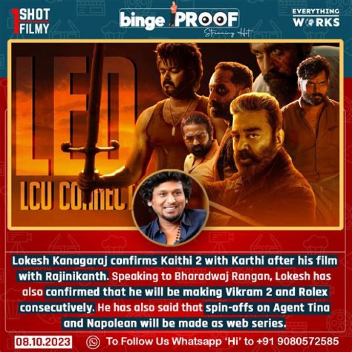 Lokesh Kanagaraj confirms about Kaithi 2