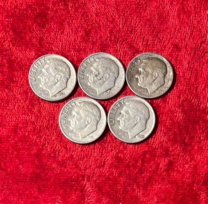 LOT (6) VINTAGE DIMES 1950 & 1950D for Sale ScienceAGogo