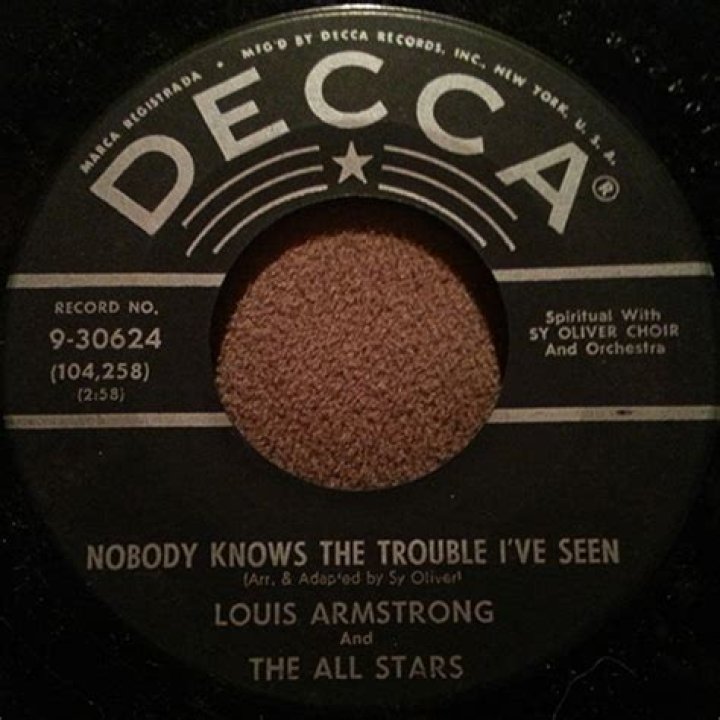 Louis Armstrong "Nobody Knows The Trouble I've Seen" Sheet Music Notes
