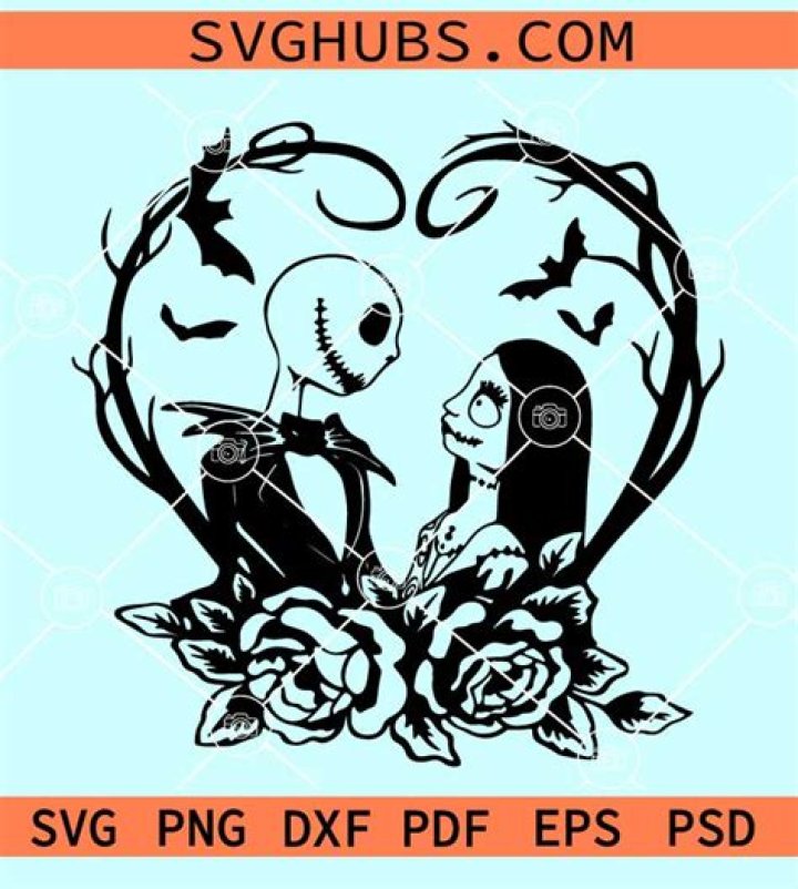 Love Svg Jack And Sally Png Nightmare Svg Halloween Svg Couple Svg Jack