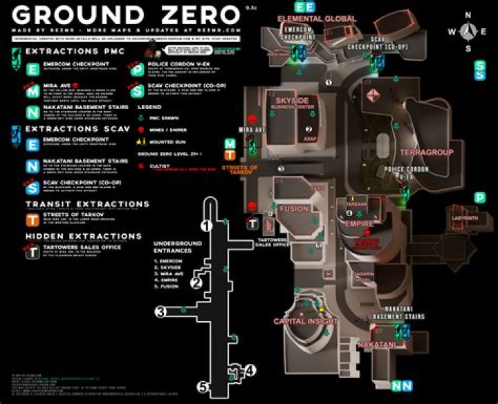 &lsquo;Escape From Tarkov&rsquo; Ground Zero Map, Extracts And Quests Guide