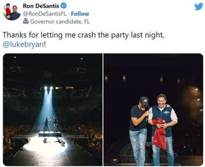 Luke Bryan Responds to Twitter Outrage After Bringing Ron DeSantis on