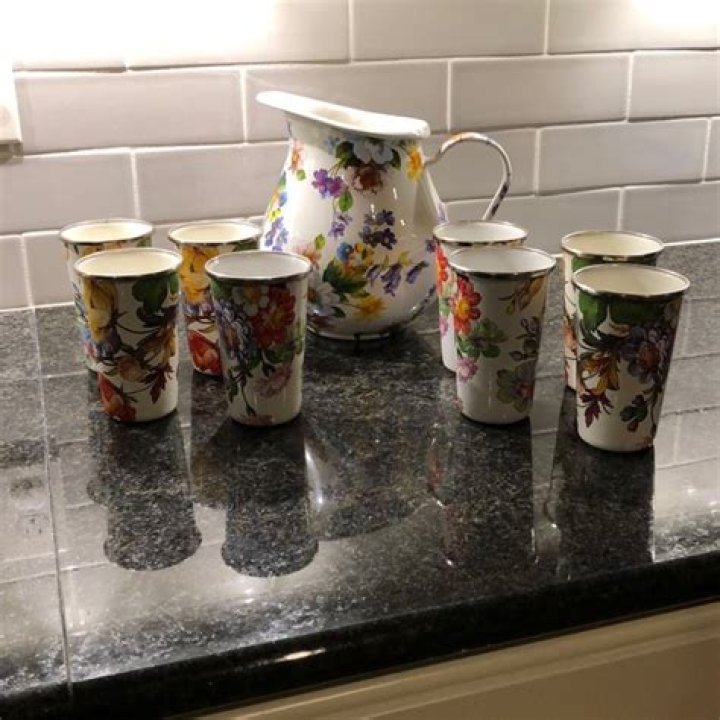 MacKenzieChilds Pitcher & Set of 4 Coasters MacKenzieChilds Home