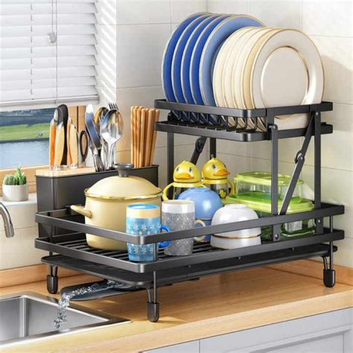 Madesmart Collapsible Dish Rack 31.5x36.83x5.84cm For 24.95