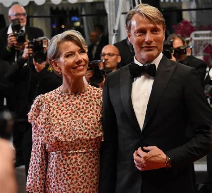 Mads Mikkelsen and wife. InStyle And Warner Bros. 71st Annual Golden