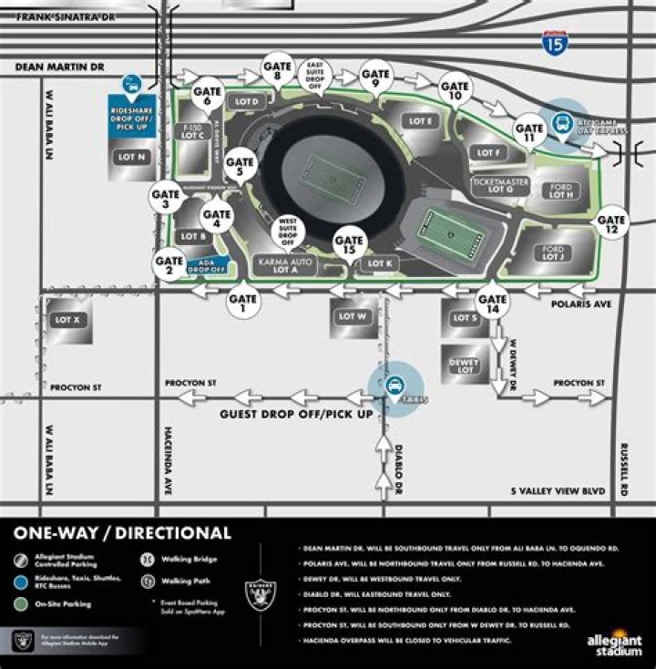 Map Of Allegiant Stadium Las Vegas Image to u
