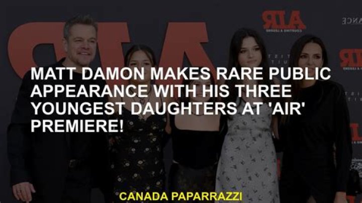 Matt Damon Makes Rare Public Appearance with His Three Youngest