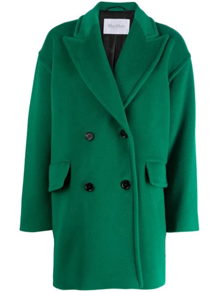 Max Mara Vintage Meana Doublebreasted Coat In Green ModeSens