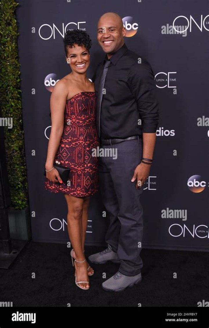 Mekia Cox and Britt Leach at the series finale for "Once Upon A Time