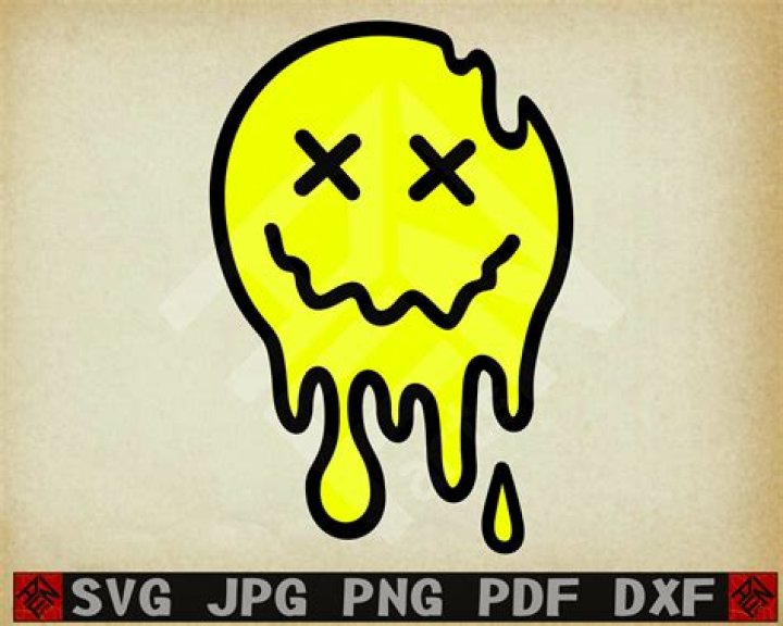 Melting Smiley Face Svg Smiley Face Clipart Happy Face Svg Dripping