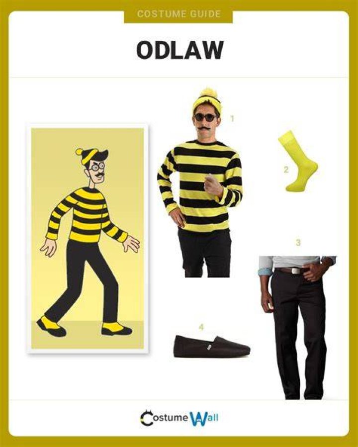 Mens Costume Wheres Wally Odlaw Party Savers