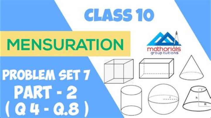 MENSURATION PROBLEM SET YouTube