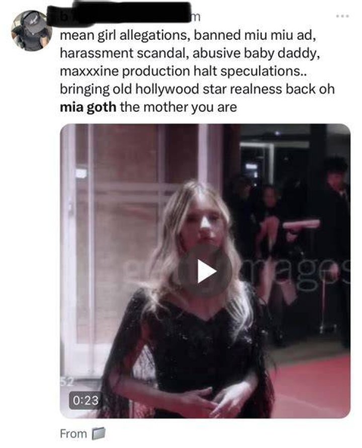 Mia Goth accused of kicking background actor in head during 'MaXXXine