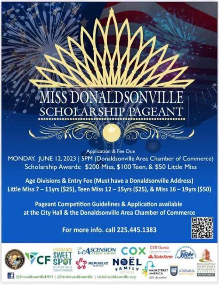 Miss Donaldsonville Scholarship Pageant Louisiana's Sweet Spot