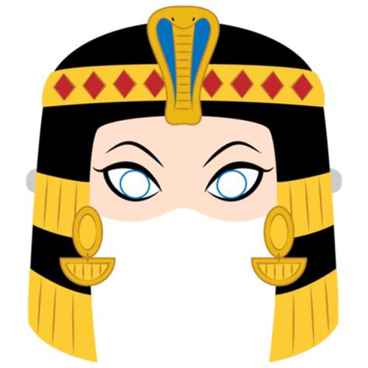Modello maschera Cleopatra Creare con la carta da stampare