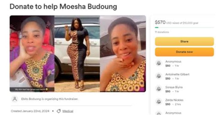 Moesha Bodoung's GoFundMe campaign surpasses 1,500, aiming for 10,000