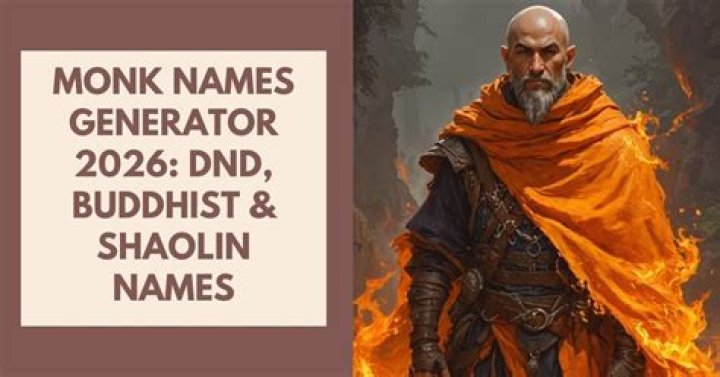 Monk Name Generator Dnd powentw