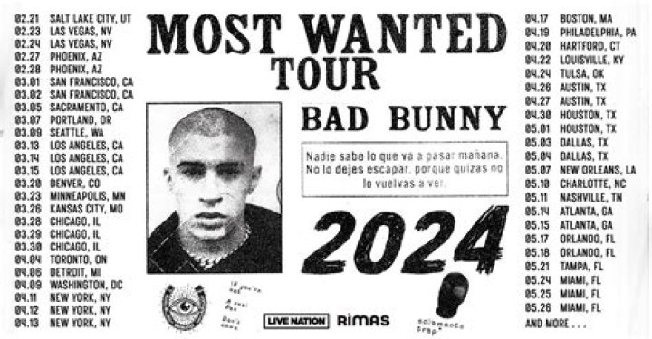 Most Wanted Tour las ciudades, fechas y boletos de la gira de Bad