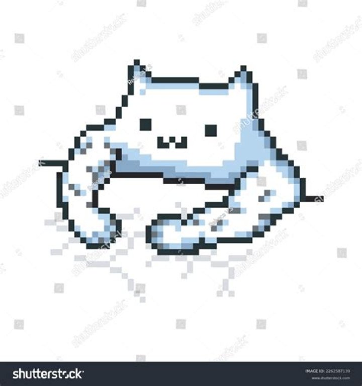 Muscle cat, pixel art meme Stock Vector Adobe Stock