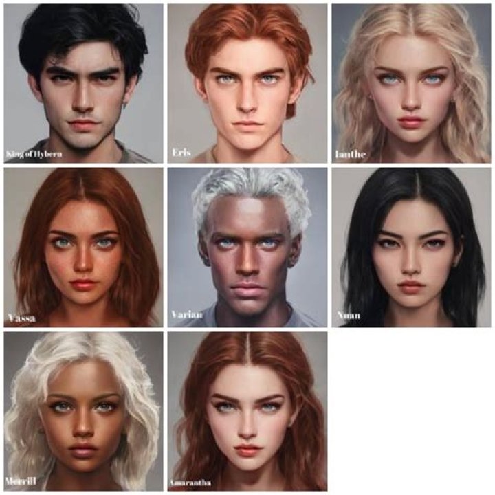 My artbreeder imagination of what the characters would look like!