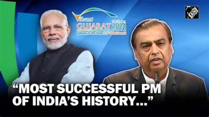 Narendra Modi most successful PM, says Ambani; Showcases 5 commitments
