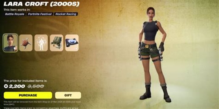 *NEW* CLASSIC LARA CROFT SKIN GAMEPLAY FORTNITE LARA CROFT EDIT STYLE