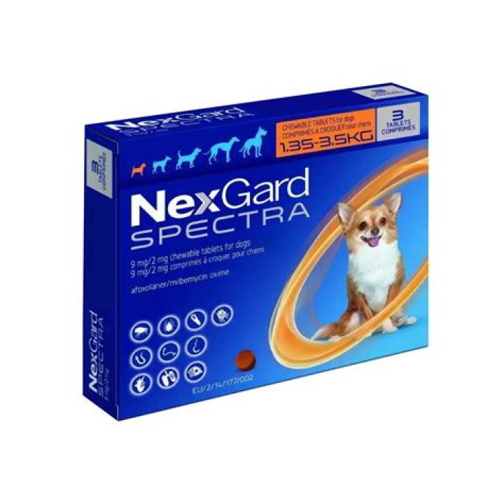 nexgard spectra 7,515kg 3 compresse bugiardino cod 104873082
