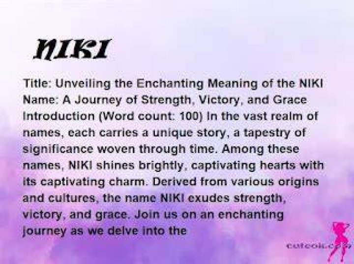 Niki Meaning of Name