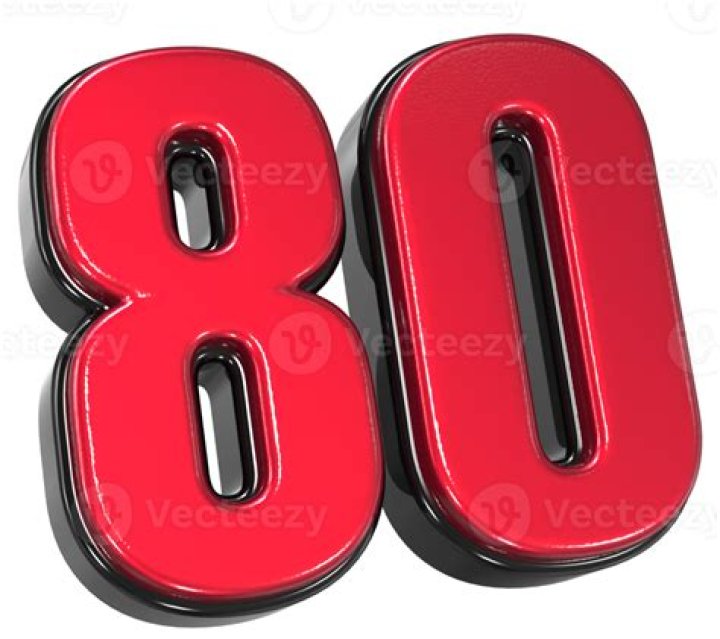 number 80 3d 11287989 PNG