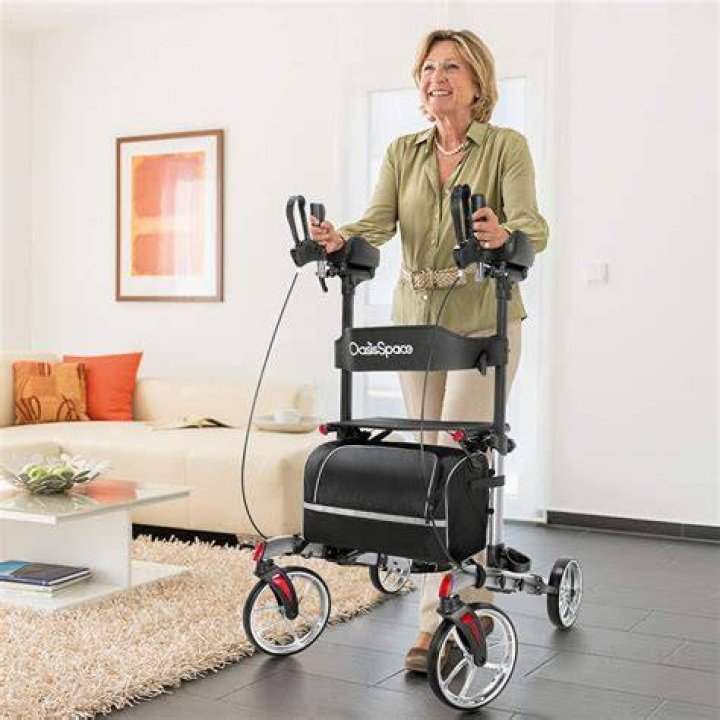 OasisSpace armrest walker Tall Rollator Walker with 10&rdquo; Front Wheels