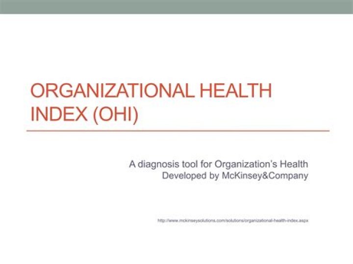 Organizational Health Index McKinsey & Company