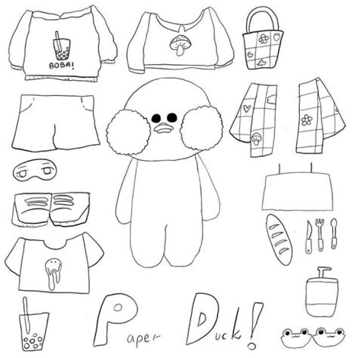 Paper Duck Tiktok Printable