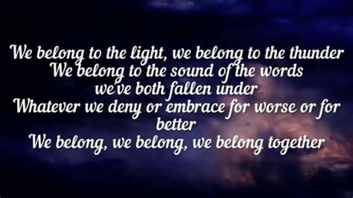 Pat Benatar We belong (lyrics) YouTube