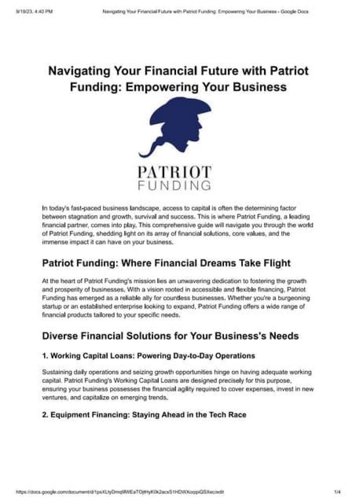 Patriot Funding Reviews Did You Get The Mailer?