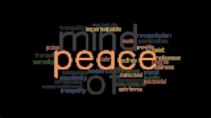 PEACE OF MIND Synonyms and Related Words. What is Another Word for