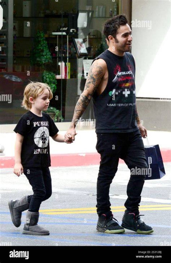 Pete Wentz and son Bronx wear matching black outfits for day of