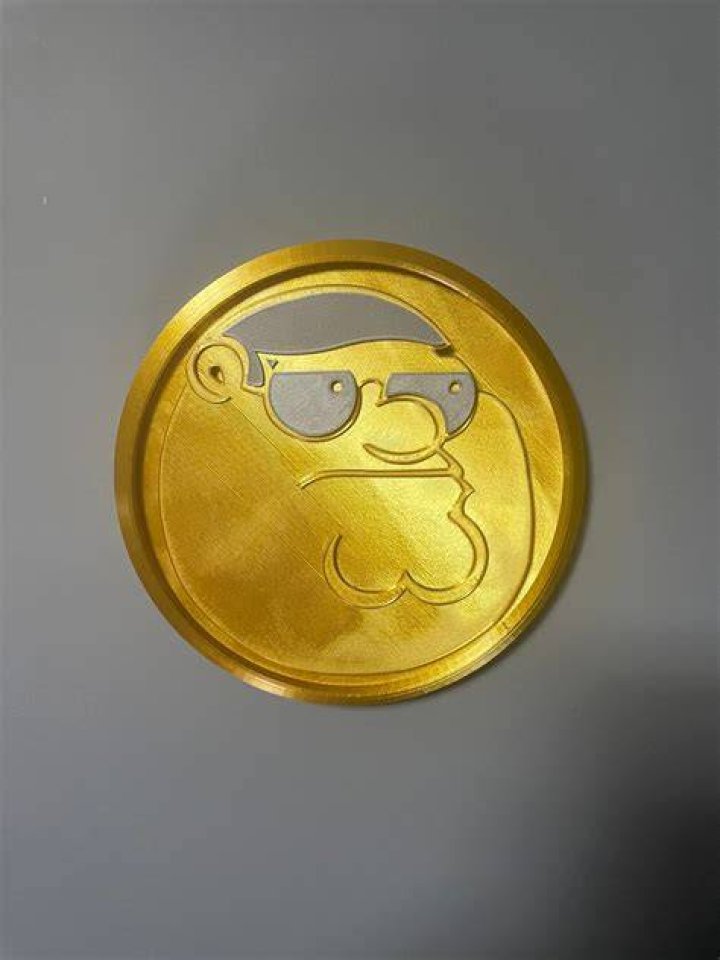 Peter Griffin Medallion Gaming Inspired Hero Token Battle Royale Gold