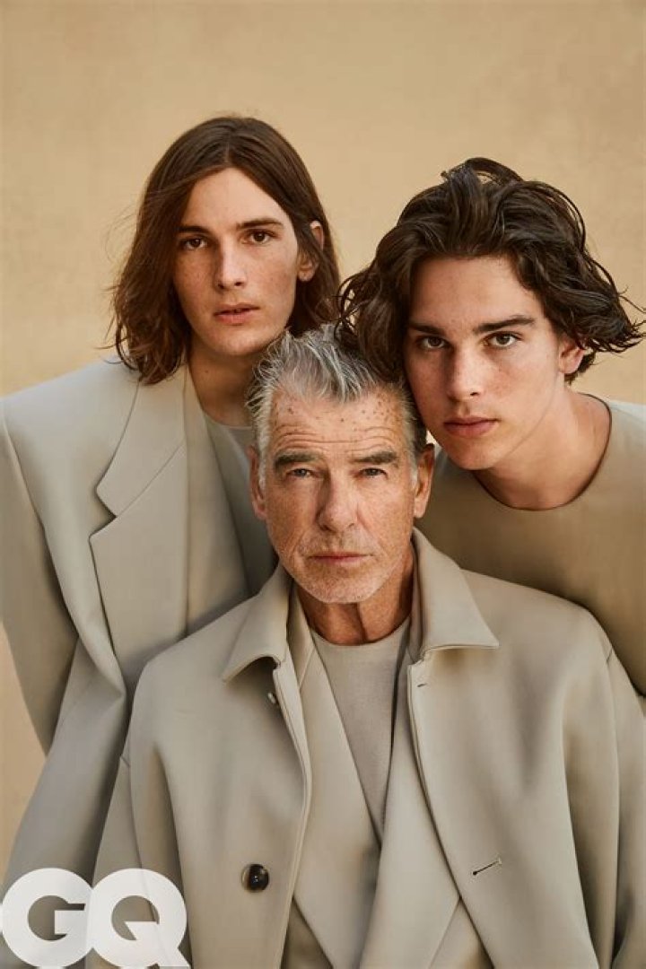 Pierce Brosnan and sons Dylan and Paris in GQ photo spread