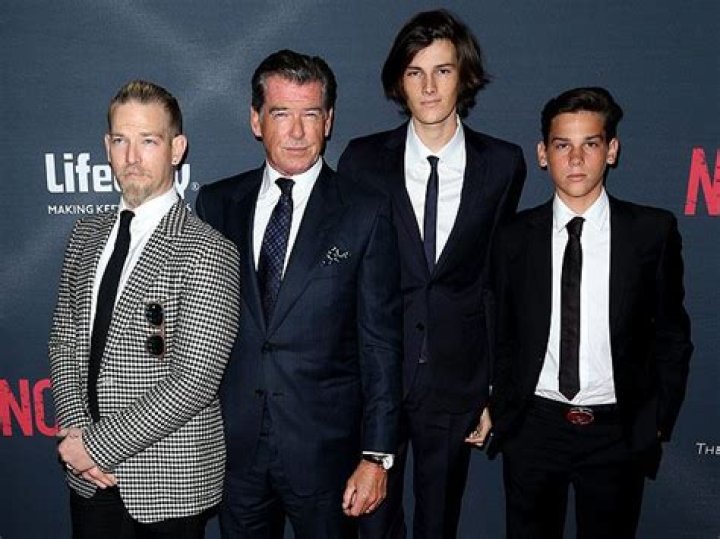 Pierce Brosnan with Lookalike Sons Paris and Dylan at 'The OutLaws