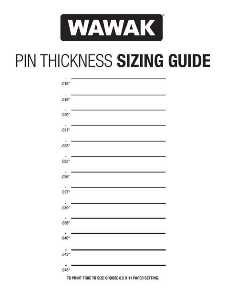 Pin on thickness