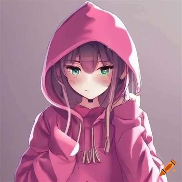 Pink Anime Hoodie Aesthetic Clothing