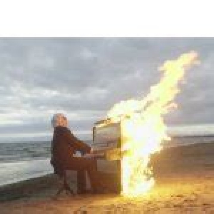 Playing flaming piano Meme Generator