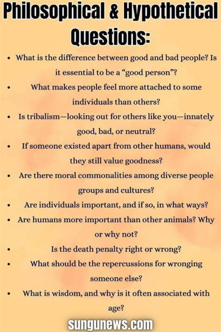 Popular Hypothetical Questions This or that questions, Getting to